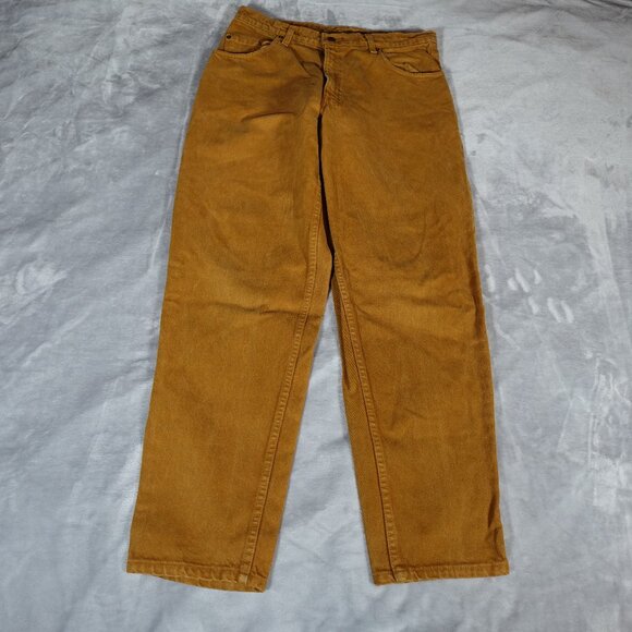 Vintage Levis 560 Relaxed Tapered Fit Jeans Mens 36x32 (Fits 34x31) Mustard Tan - Picture 1 of 11